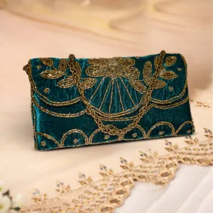 Khawaish Teal Flap Bag