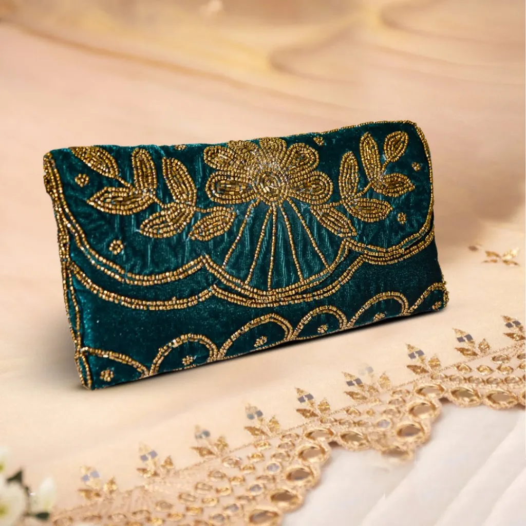 Khawaish Teal Flap Bag