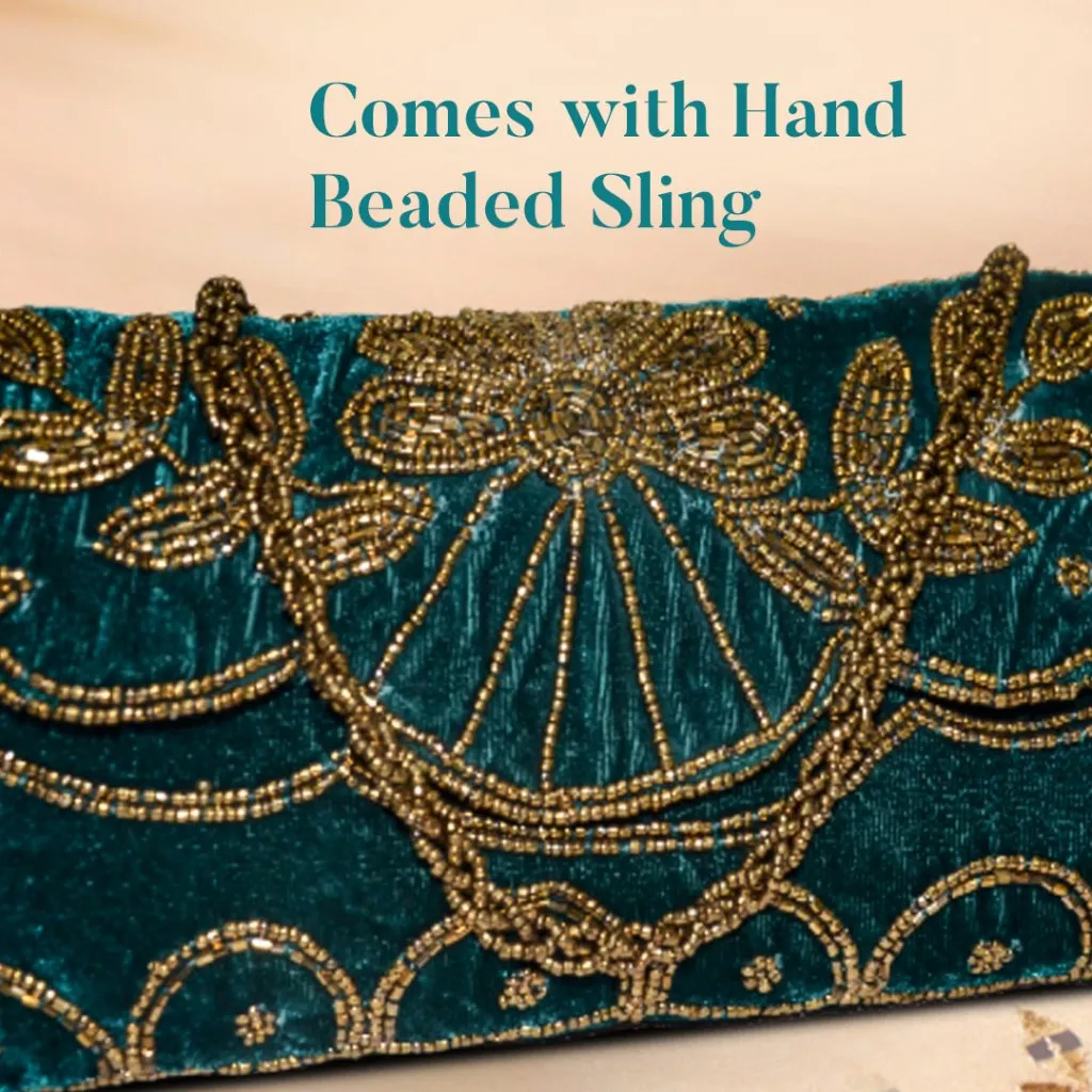 Khawaish Teal Flap Bag