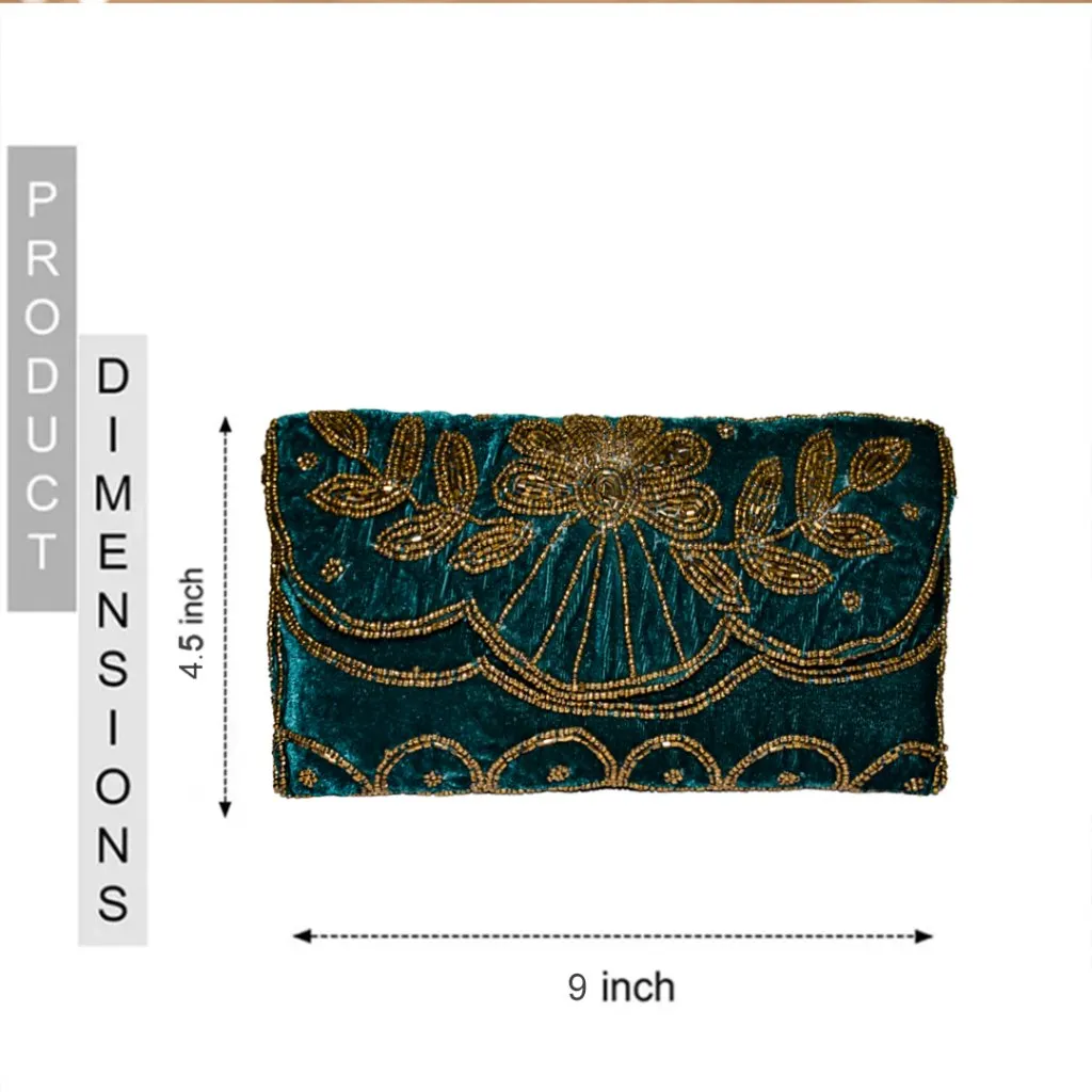 Khawaish Teal Flap Bag