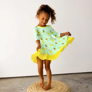 Lemonade Stands & Honey Bears Ruffle Hi-Lo Twirling Dress (2T-6Y)
