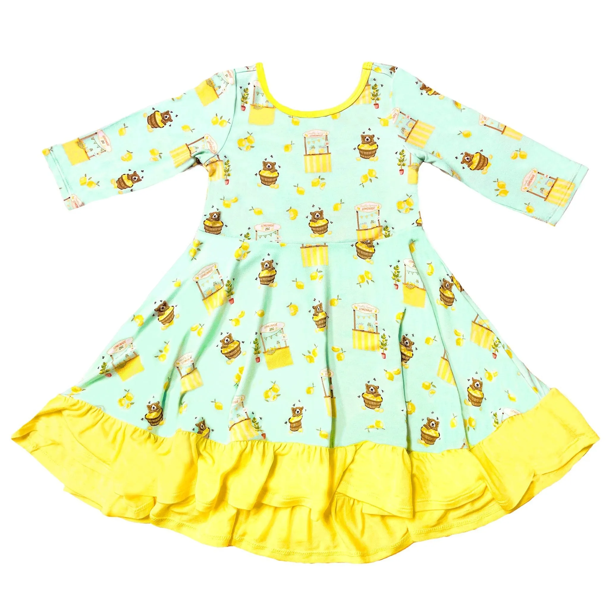 Lemonade Stands & Honey Bears Ruffle Hi-Lo Twirling Dress (2T-6Y)