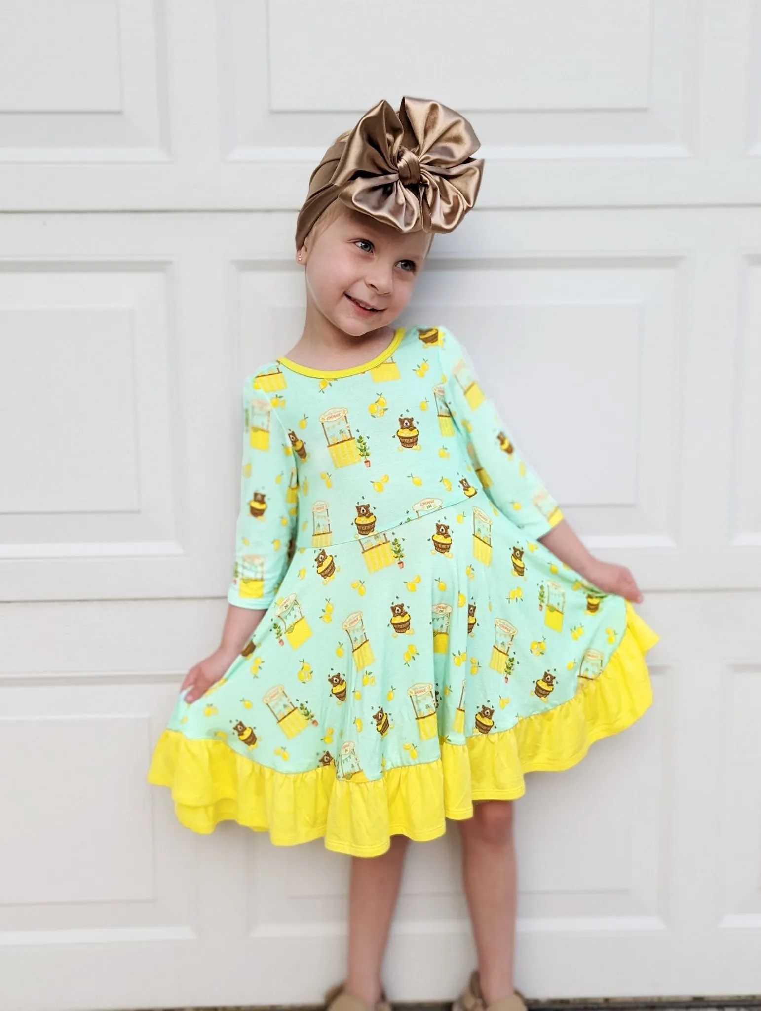 Lemonade Stands & Honey Bears Ruffle Hi-Lo Twirling Dress (2T-6Y)
