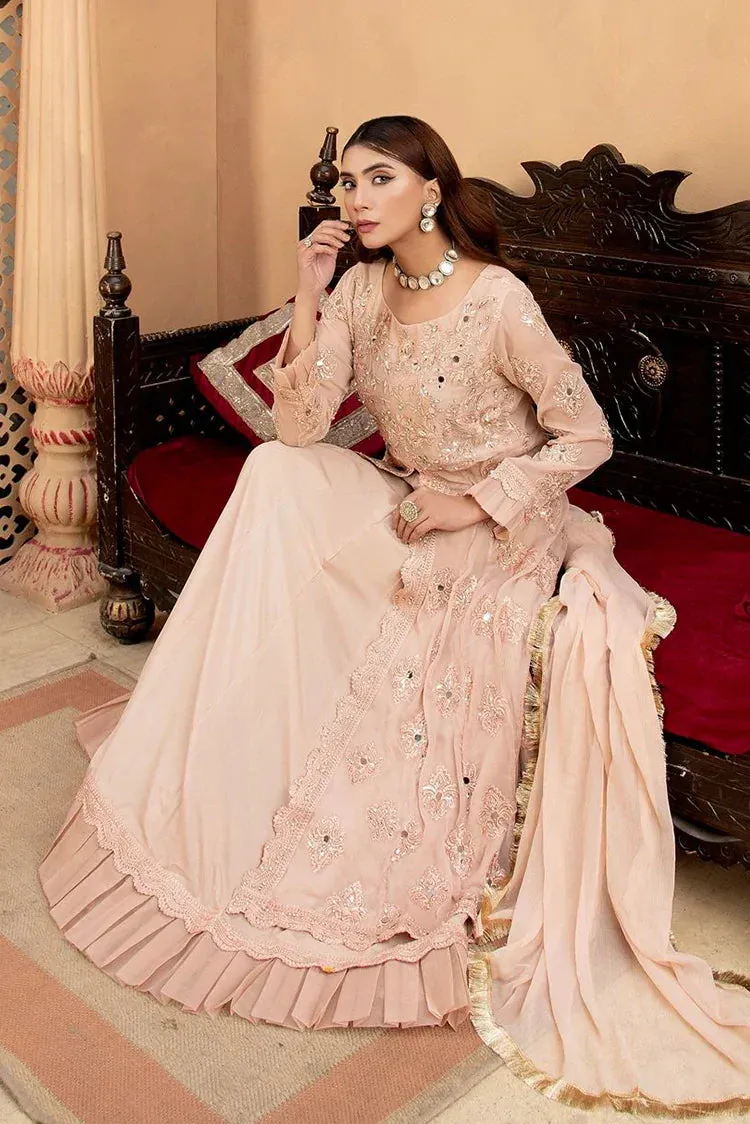 Manahils - Jal Pari RTW Collection - Kurti-B-006-Peach