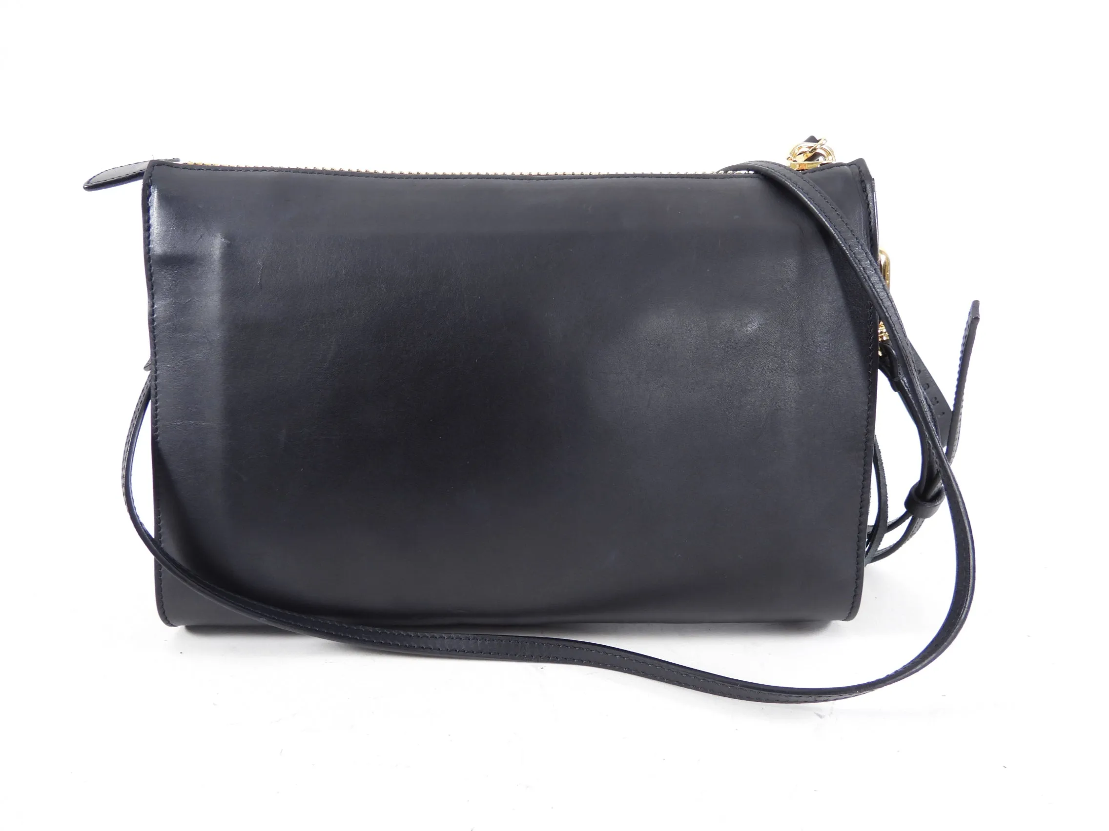 Marni Black Leather Fringe Crossbody Bag