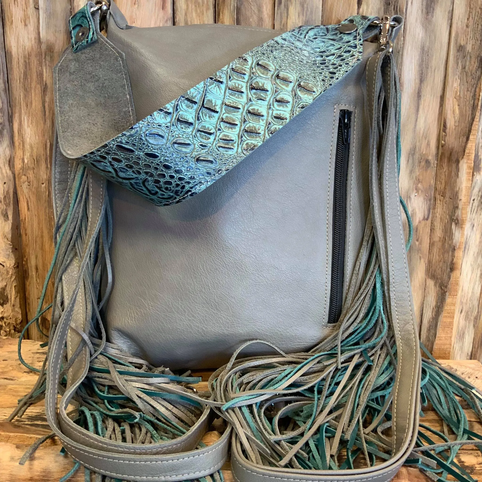 Mini Bagpack two tone fringe  #1248