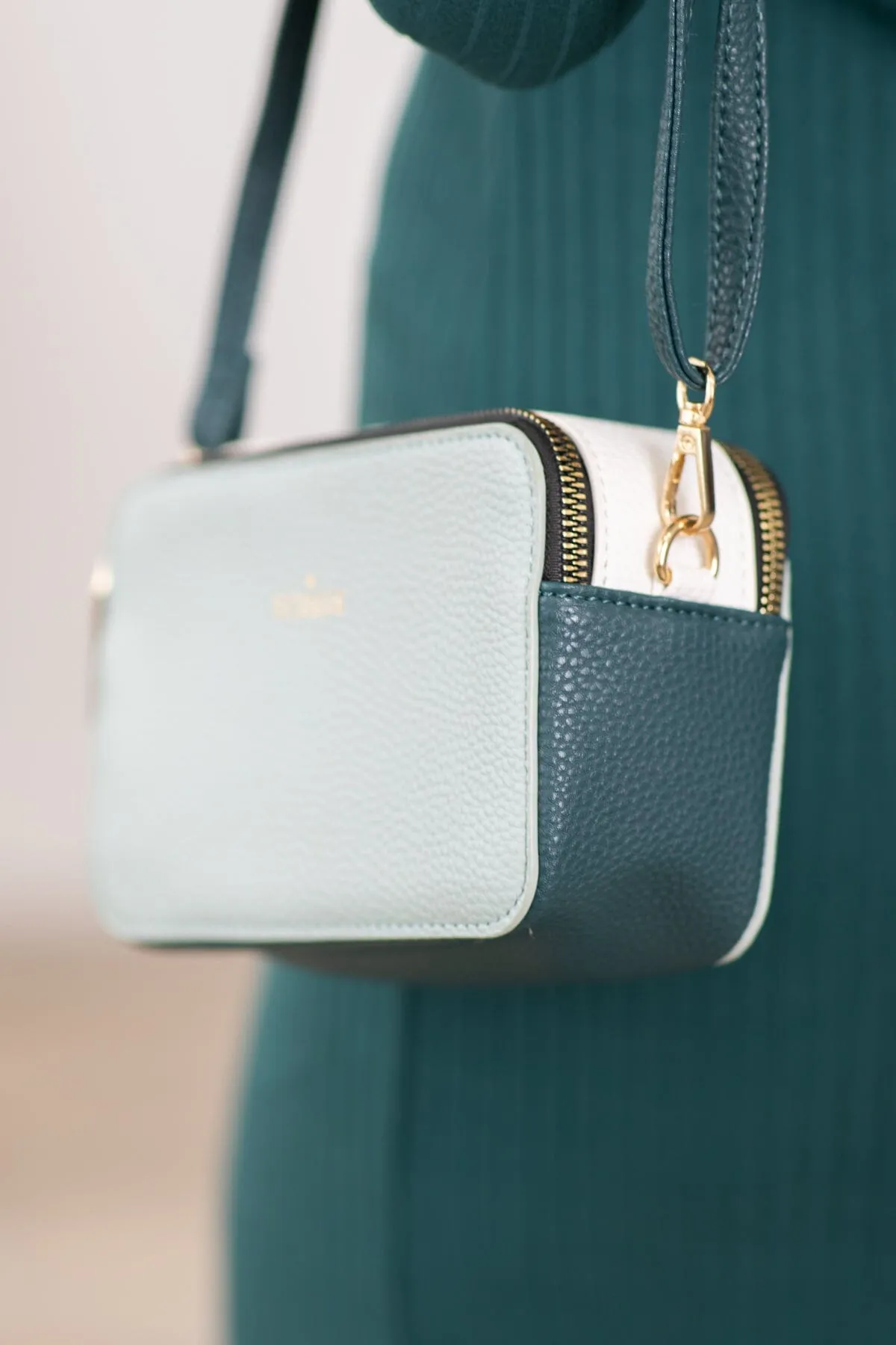 Mint and Teal Crossbody Bag