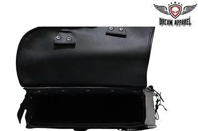 MOTORCYCLE PLAIN SWING ARM SOLO SADDLEBAG WITH TWO STRAPS 13 4 10 GREAT PRICE