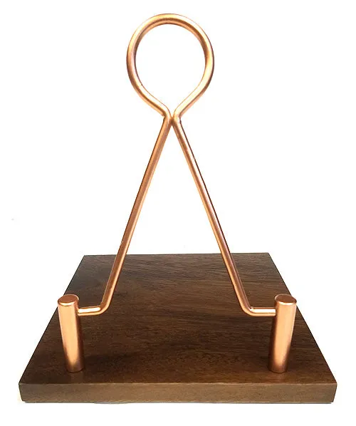 Mountain Woods Wooden Napking Holder With Copper Finish Metal Holder