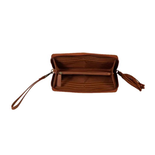 Myra Bag Ladies Westward Hair-on Brown Accent Wallet S-8107