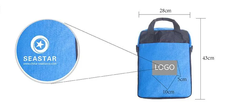 Office Document Bag With Carrying Handles And Shoulder Straps