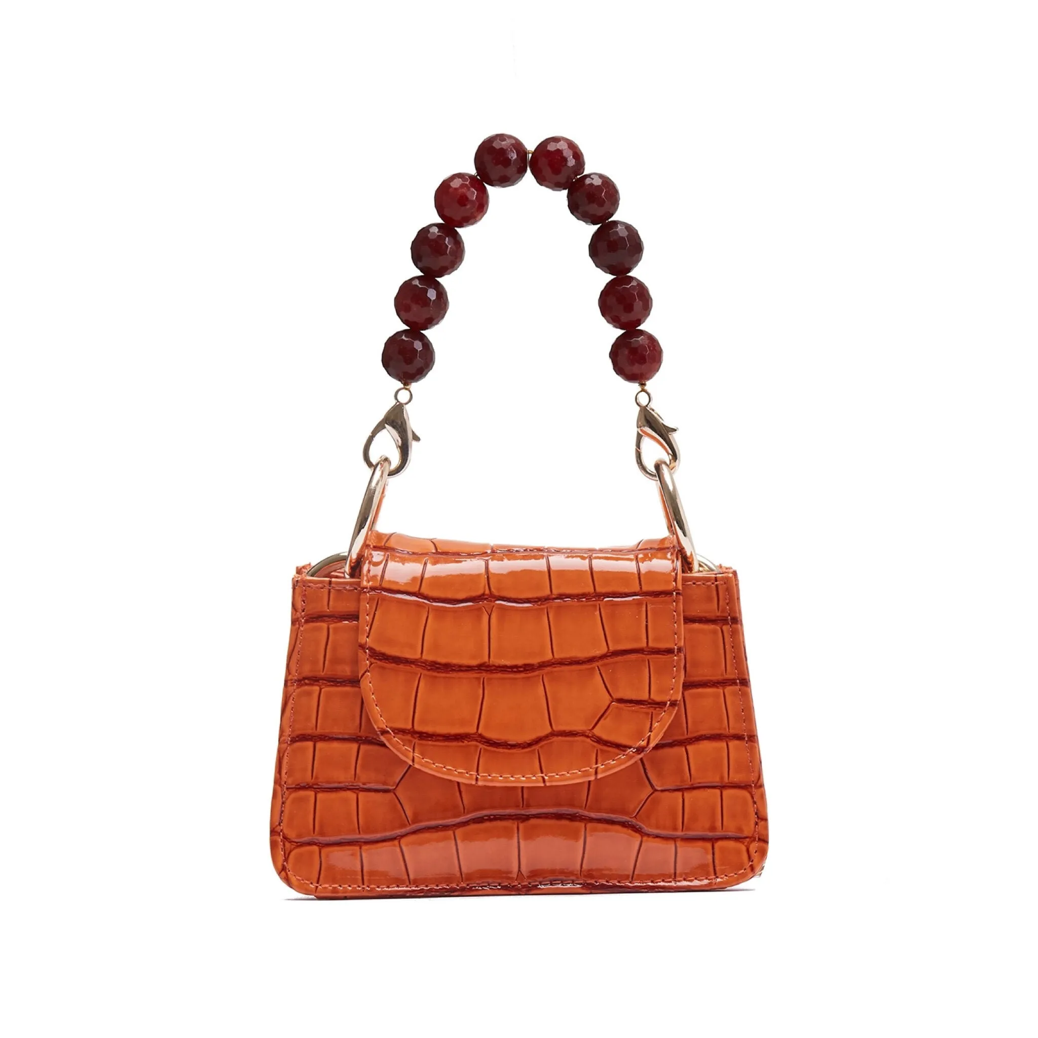Orange Vegan Croc Horra Bag