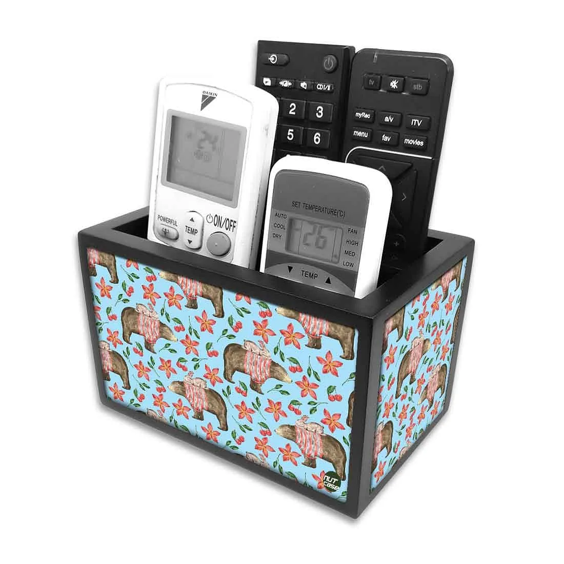 Organizer For TV AC Remotes - Panda & Rabbit