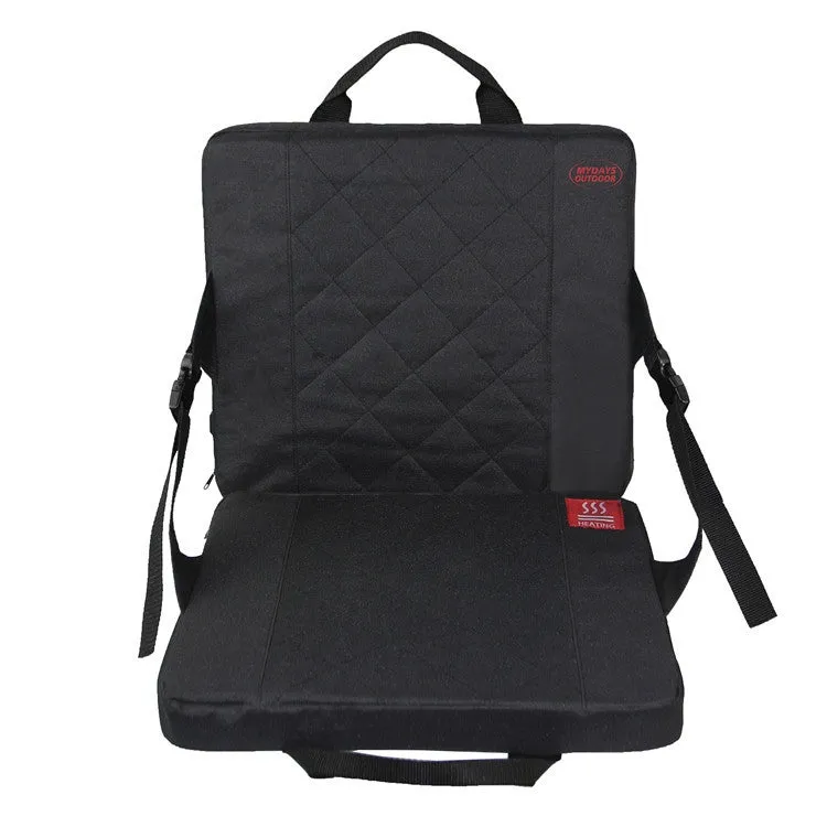 Outdoor Portable Camping Heated Foldable Cushion, Size: 33x38x4cm(Black)