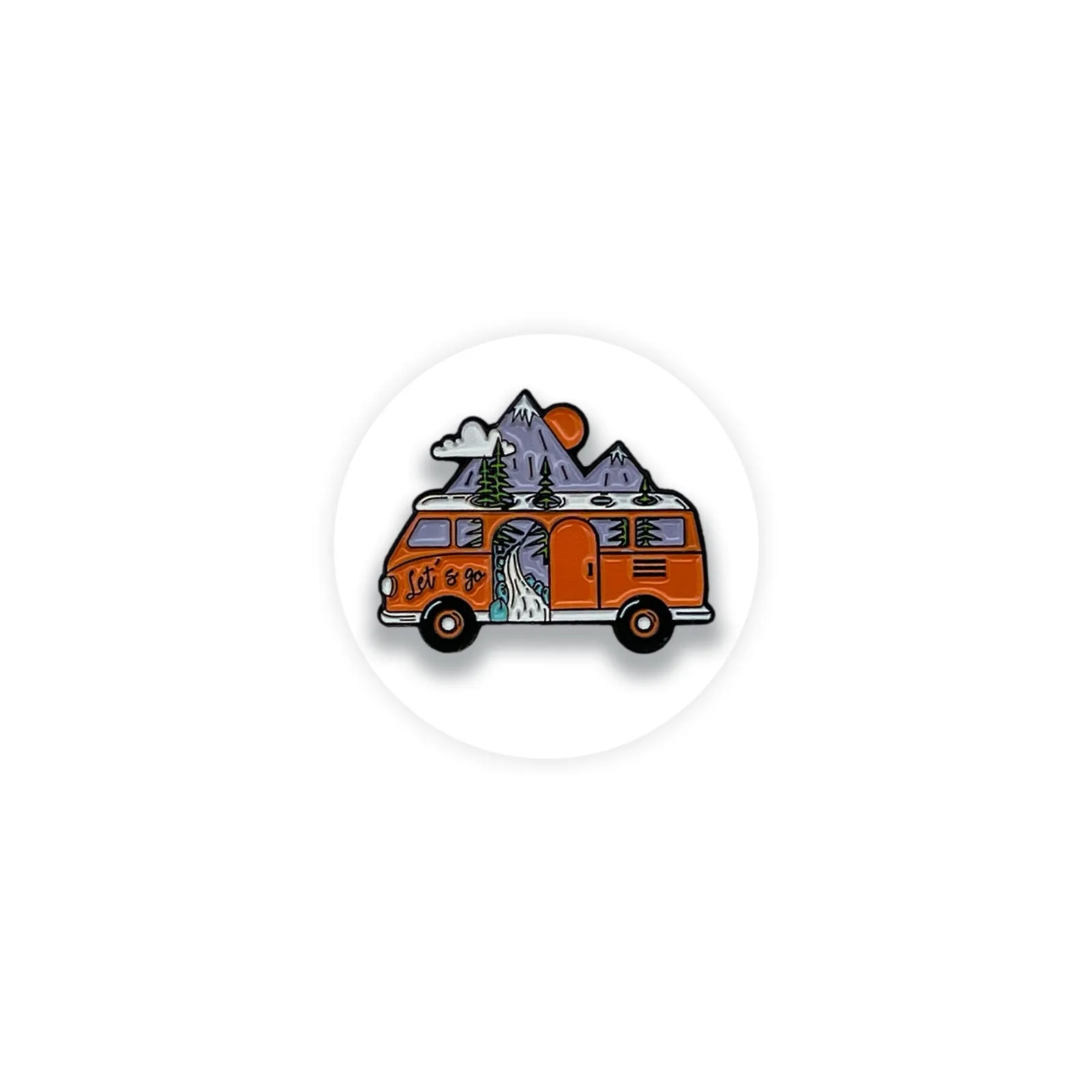 Outdoors Volkswagen Camping Van Pin Badge