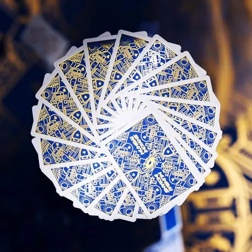 Parksons Cartamundi Private Limited-MH Mumbai Indians - Premium Blue & Gold Poker Playing Cards - Paper