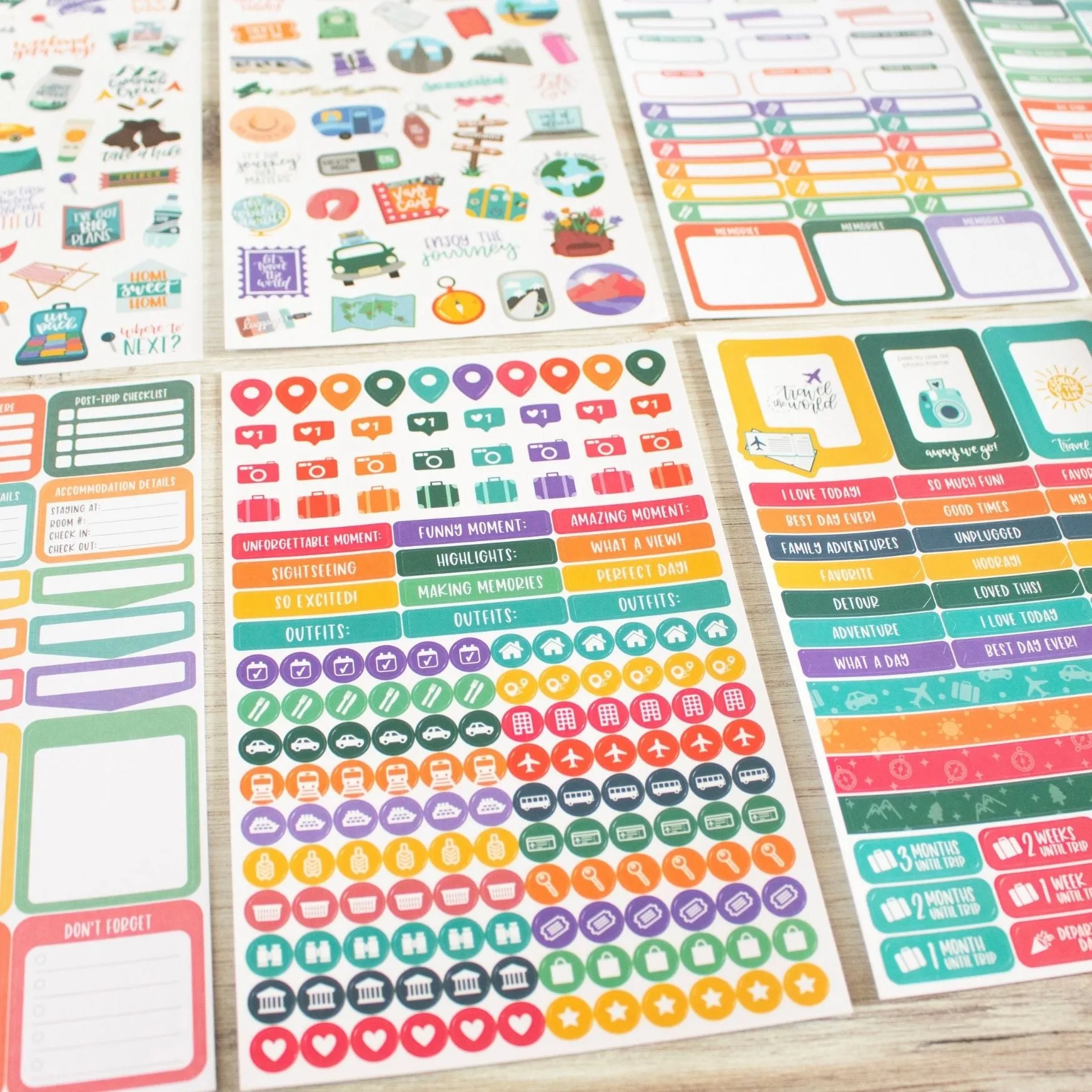 Planner Sticker Pack, Travel