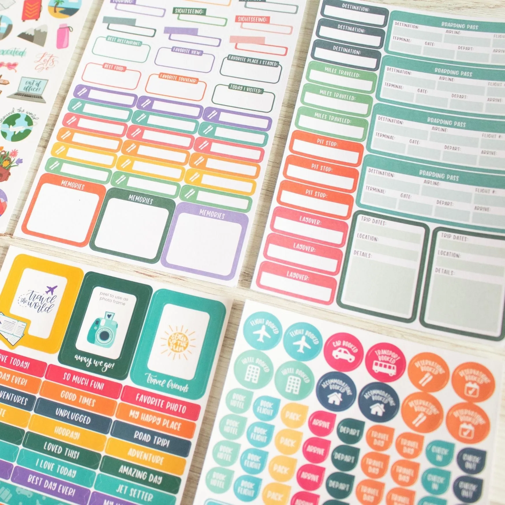 Planner Sticker Pack, Travel