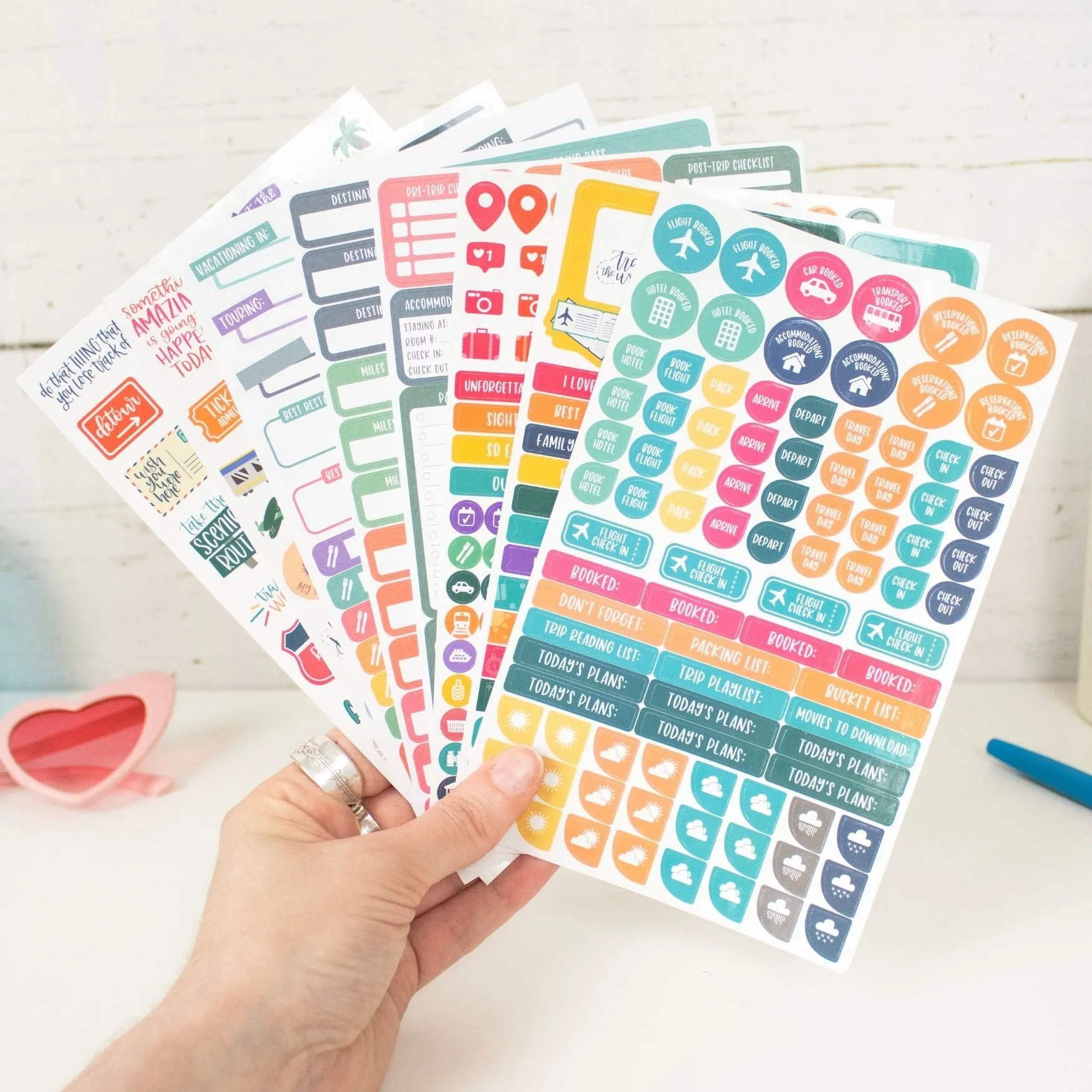 Planner Sticker Pack, Travel