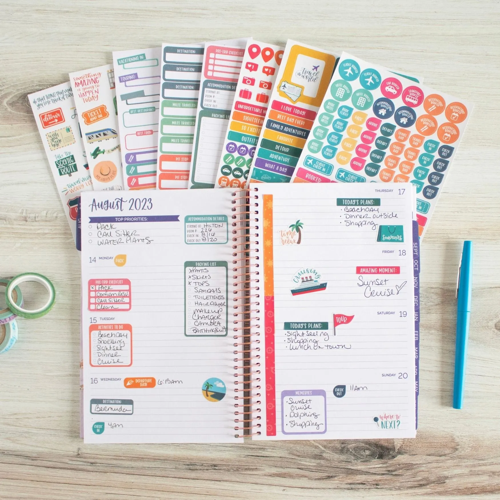 Planner Sticker Pack, Travel