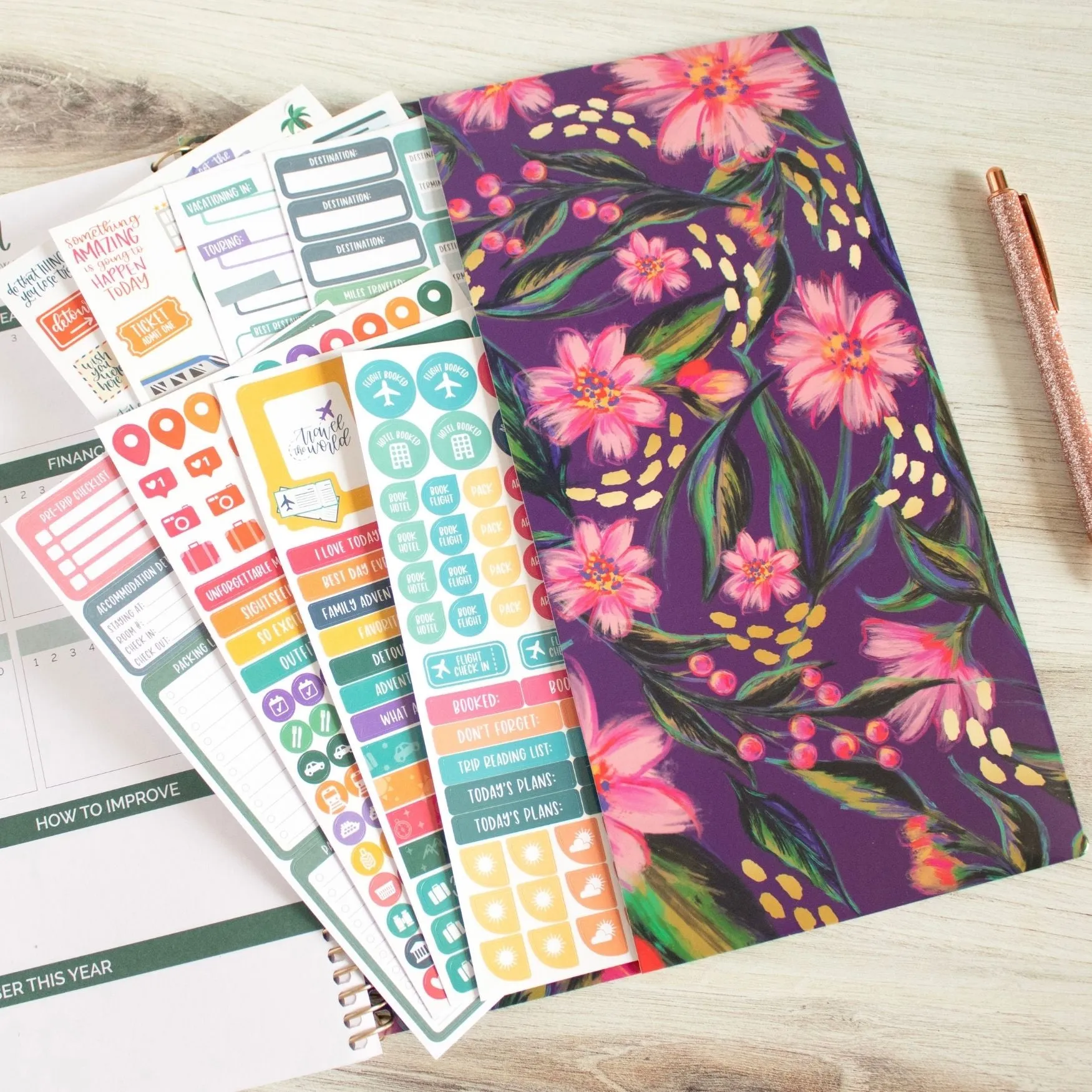 Planner Sticker Pack, Travel