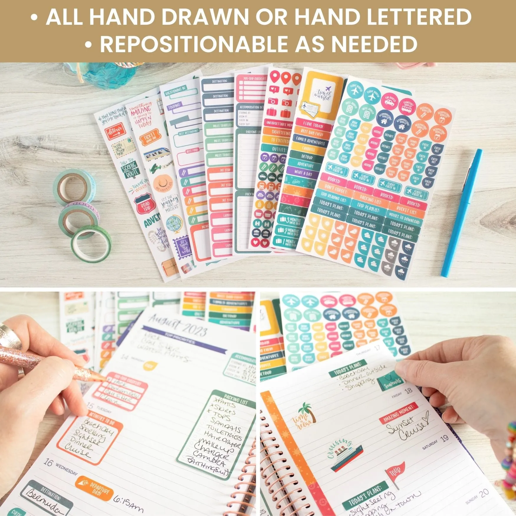 Planner Sticker Pack, Travel