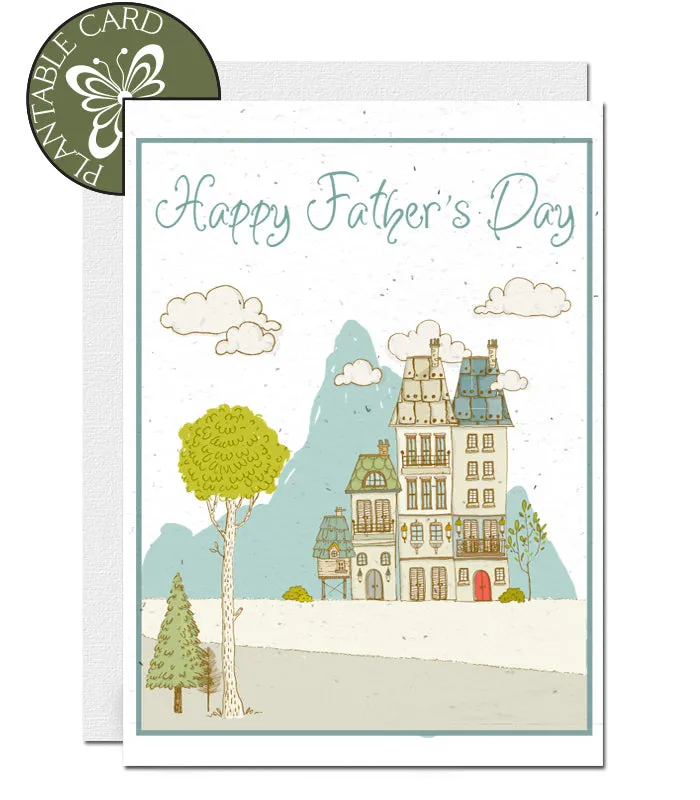 Plantable Father's Day Card - Village