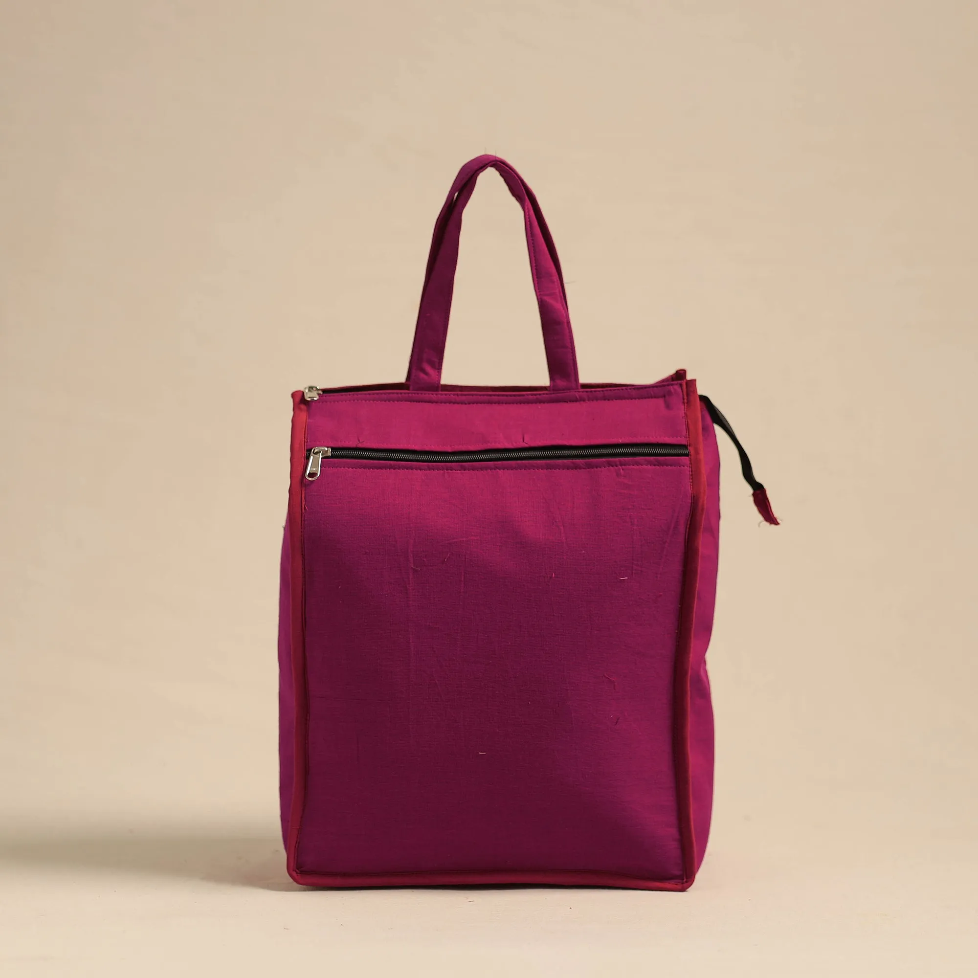 Purple Eco-Friendly Handmade Cotton Handbag for Women 35