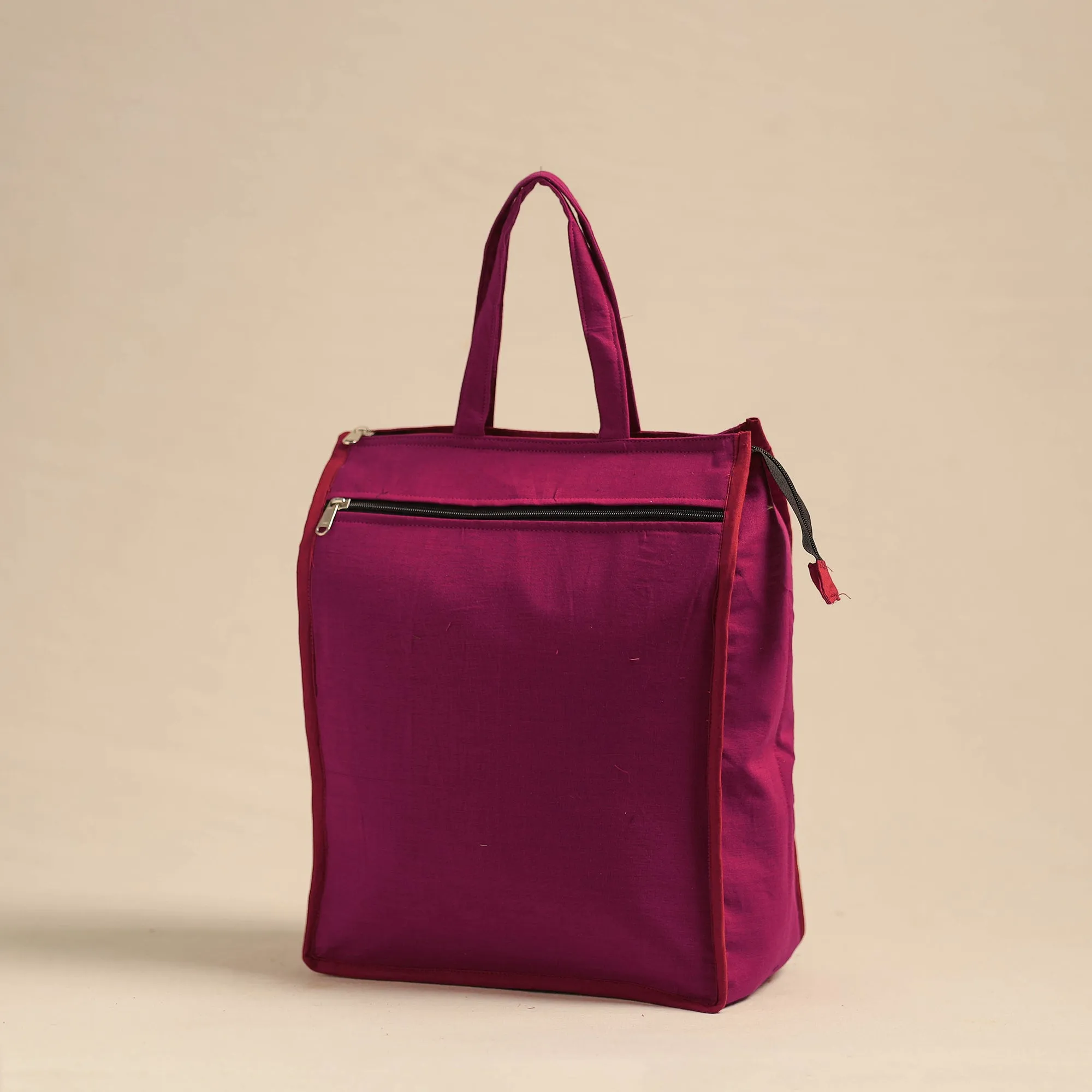 Purple Eco-Friendly Handmade Cotton Handbag for Women 35