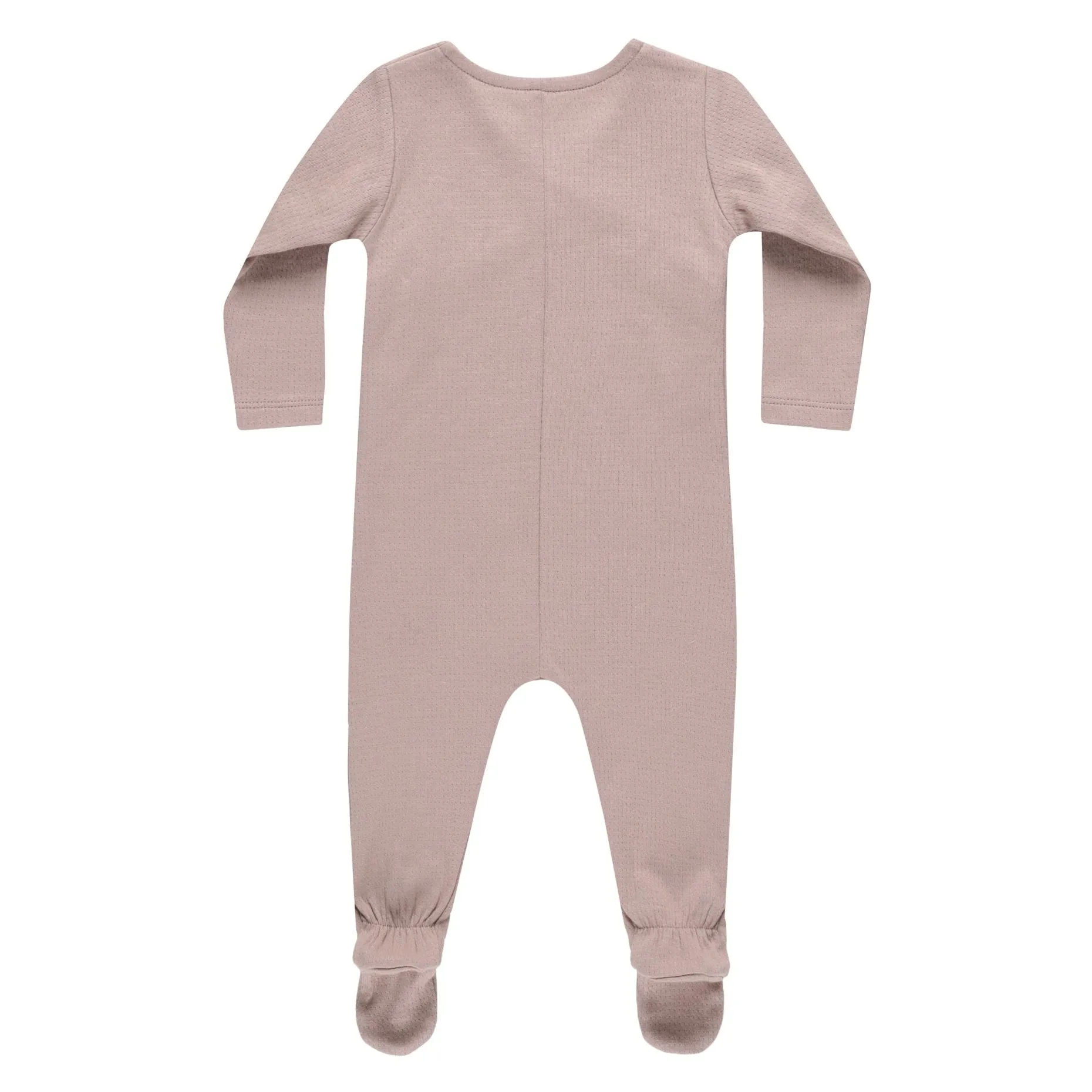 Quincy Mae - Organic Pointelle Wrap Footie - Mauve