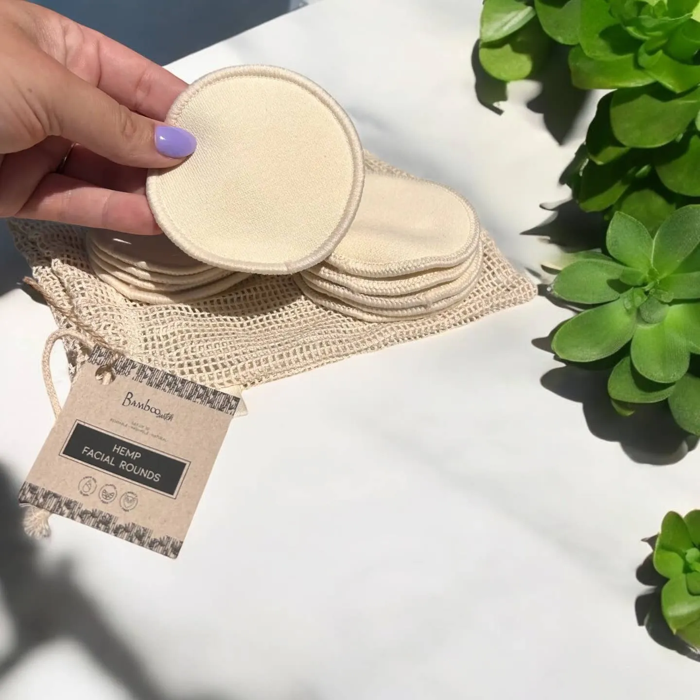 Reusable Hemp Facial Rounds (10 Pack)