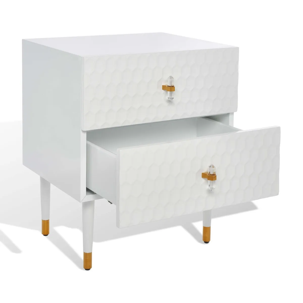 Safavieh Couture Neptune 2 Drawer Side Table, SFV3570