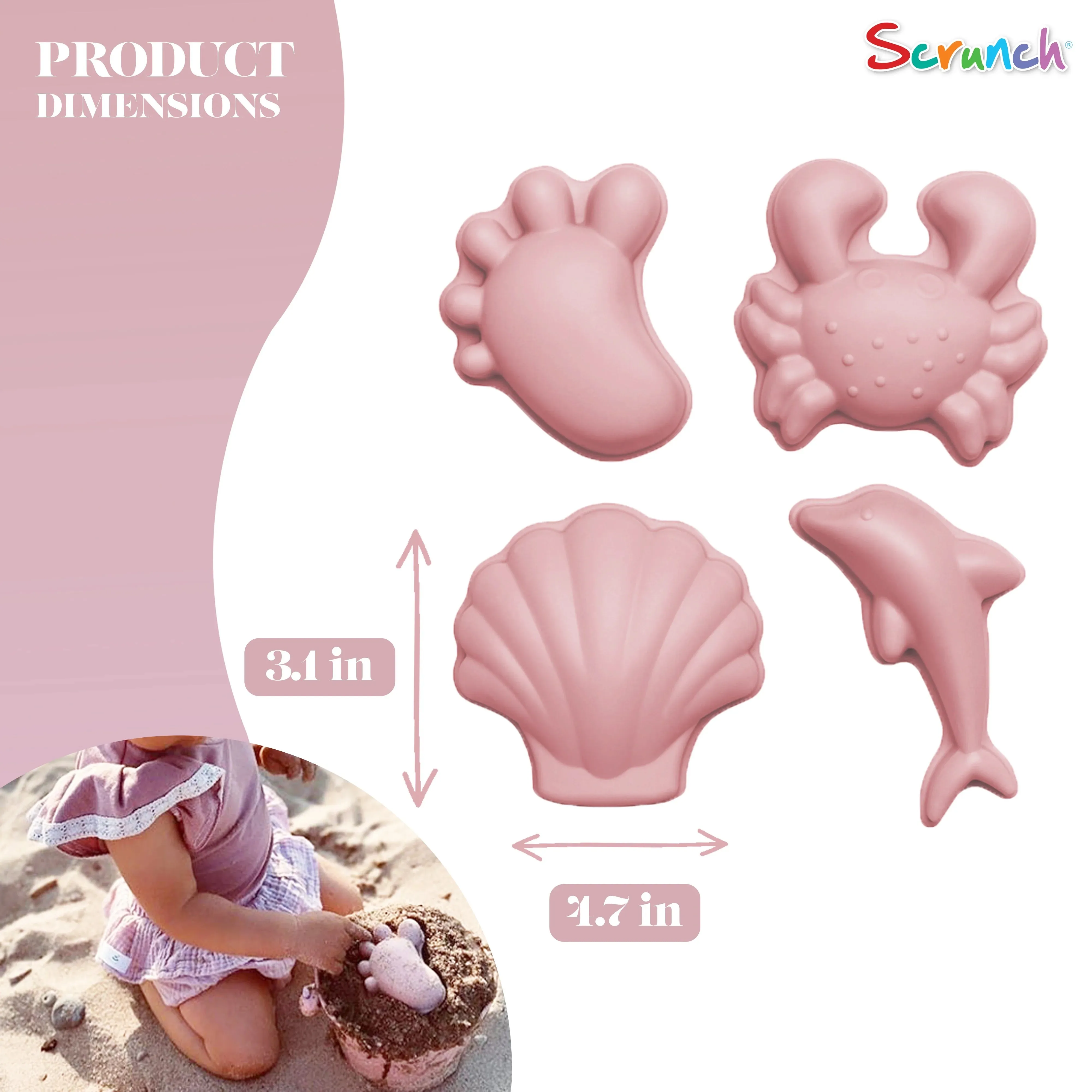 Sand Mold Beach Toys - Dusty Rose