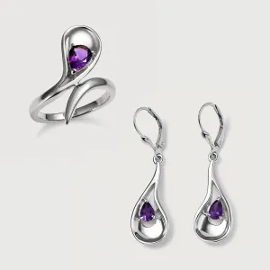 Sandblast Texture Wave Ring   Sandblast Texture Wave Earrings