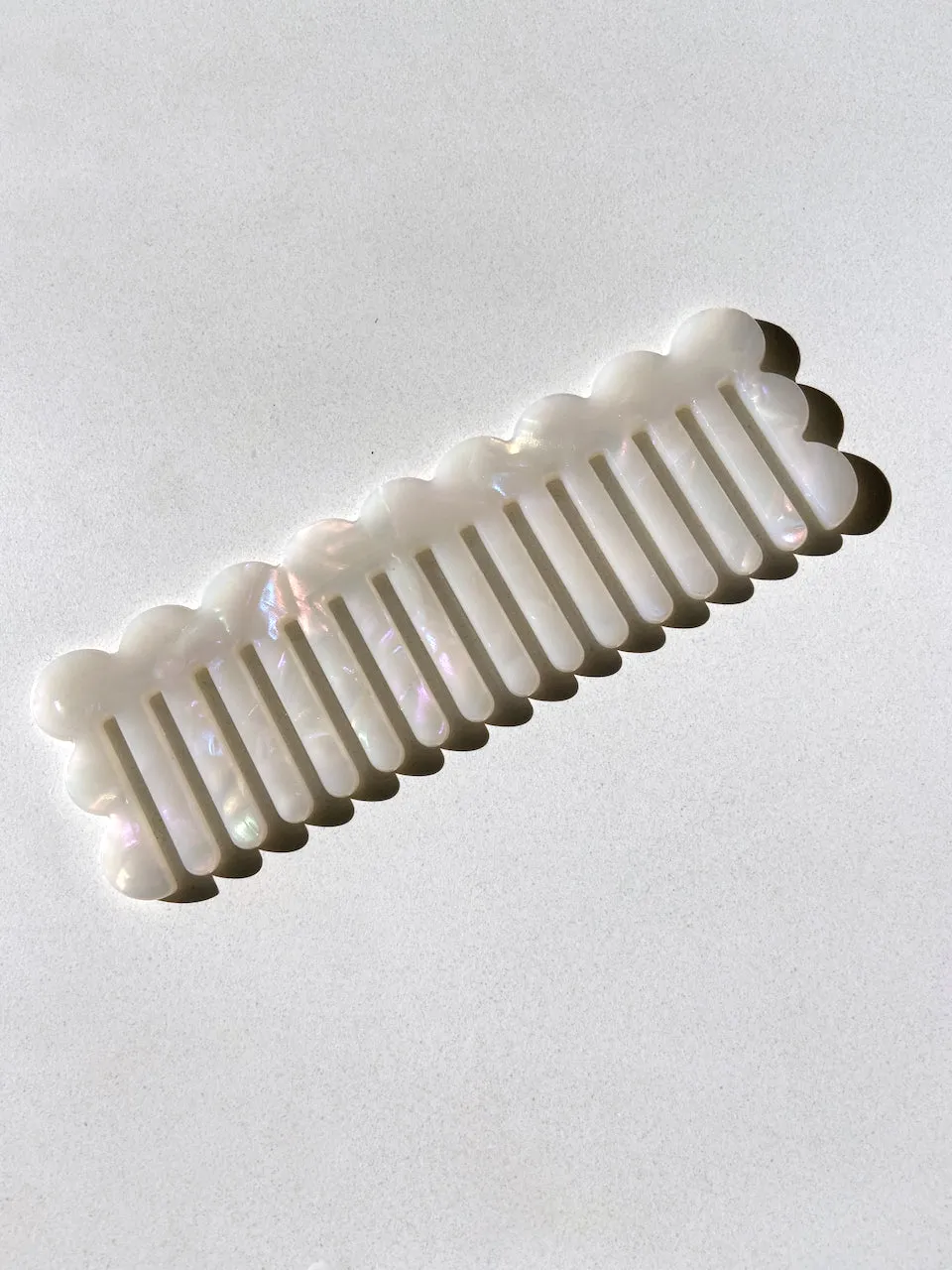 Scalloped Acetate Hair Comb | Eco-Friendly