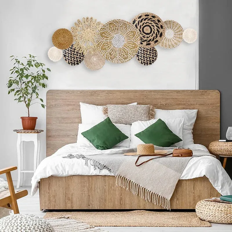 Set of 10 Boho Basket Wall Decor