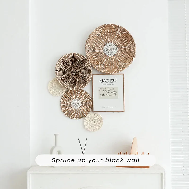 Set of 10 Boho Basket Wall Decor