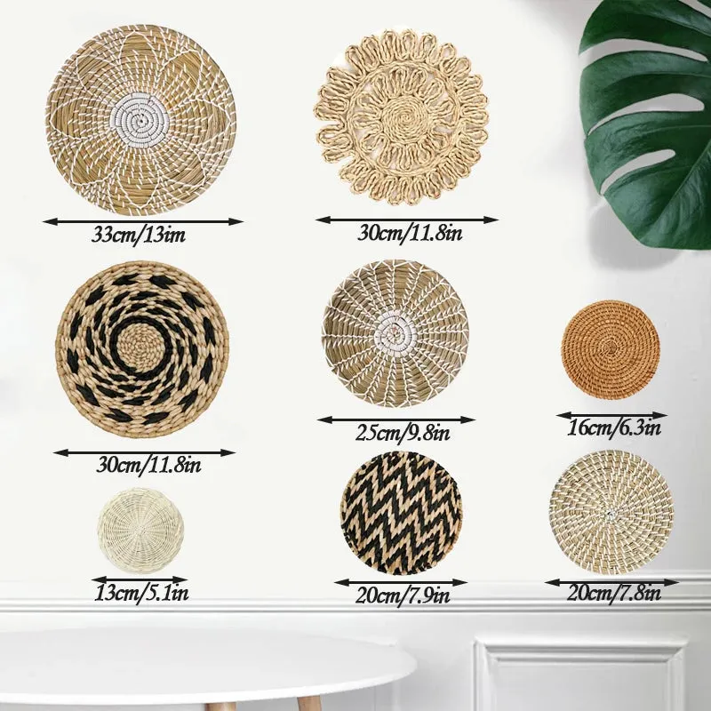 Set of 10 Boho Basket Wall Decor