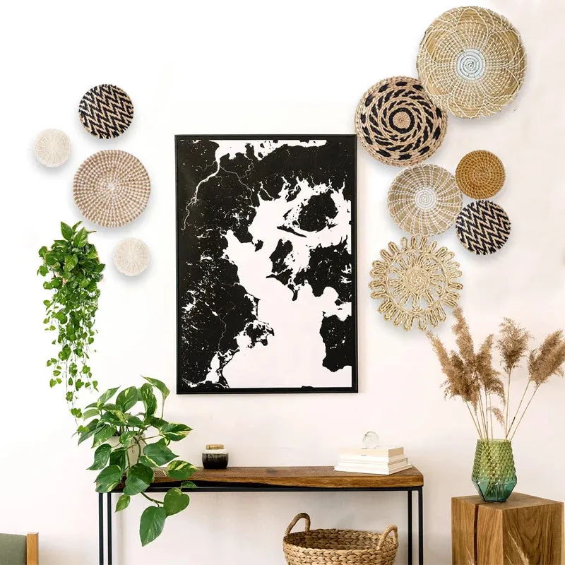 Set of 10 Boho Basket Wall Decor