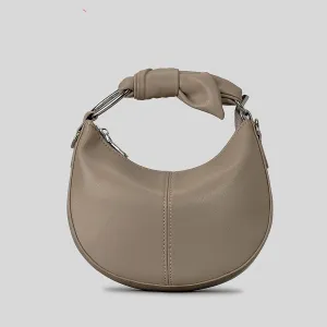 Soft Saddle Niche Stitching Knotted Handbag