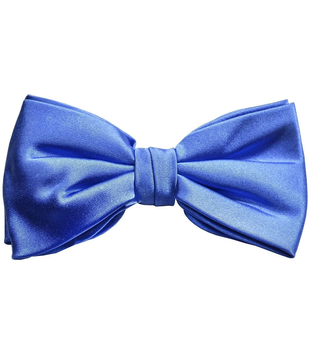 Solid Blue Silk Bow Tie