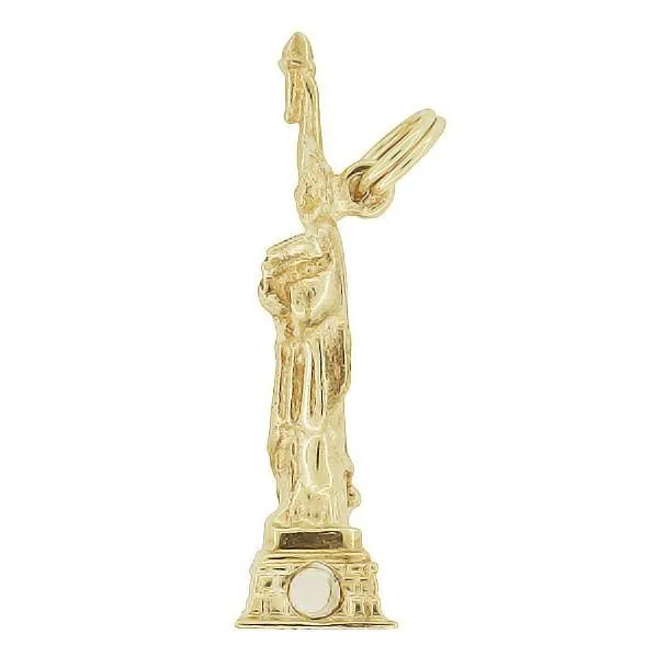 Statue of Liberty Pendant in 14K Gold | Vintage Lady Liberty Charm