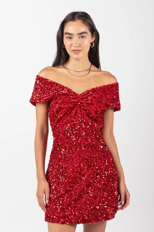Sweetheart Sequin Dress