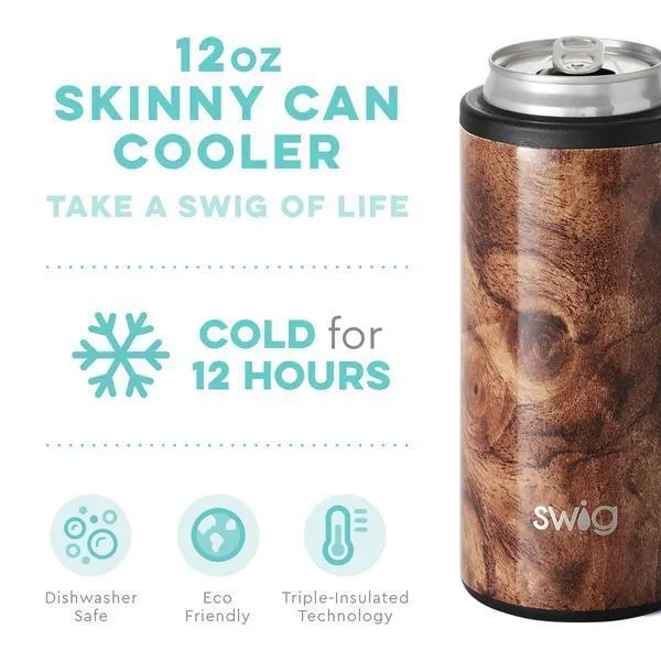 Swig Black Walnut Skinny Can Cooler