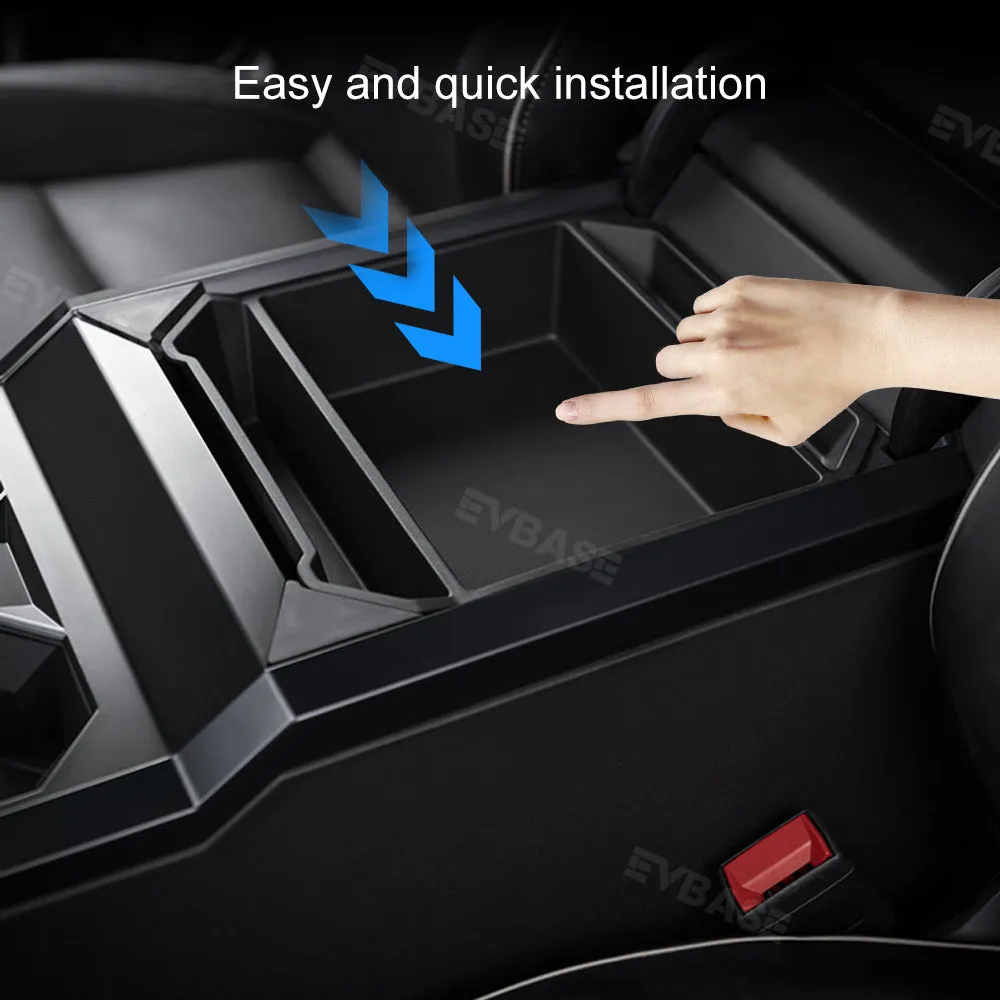 Tesla Cybertruck Armrest Organizer ABS Center Console Storage Box Tray