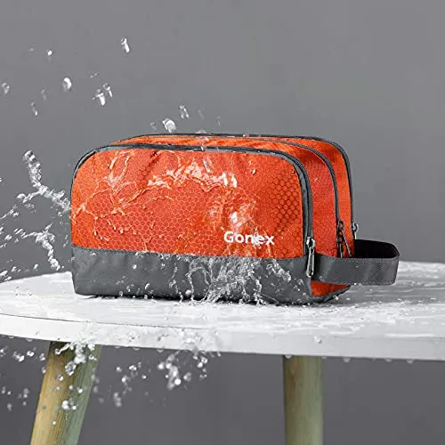Travel Toiletry Bag Nylon, Gonex Dopp Kit Shaving Bag, Orange