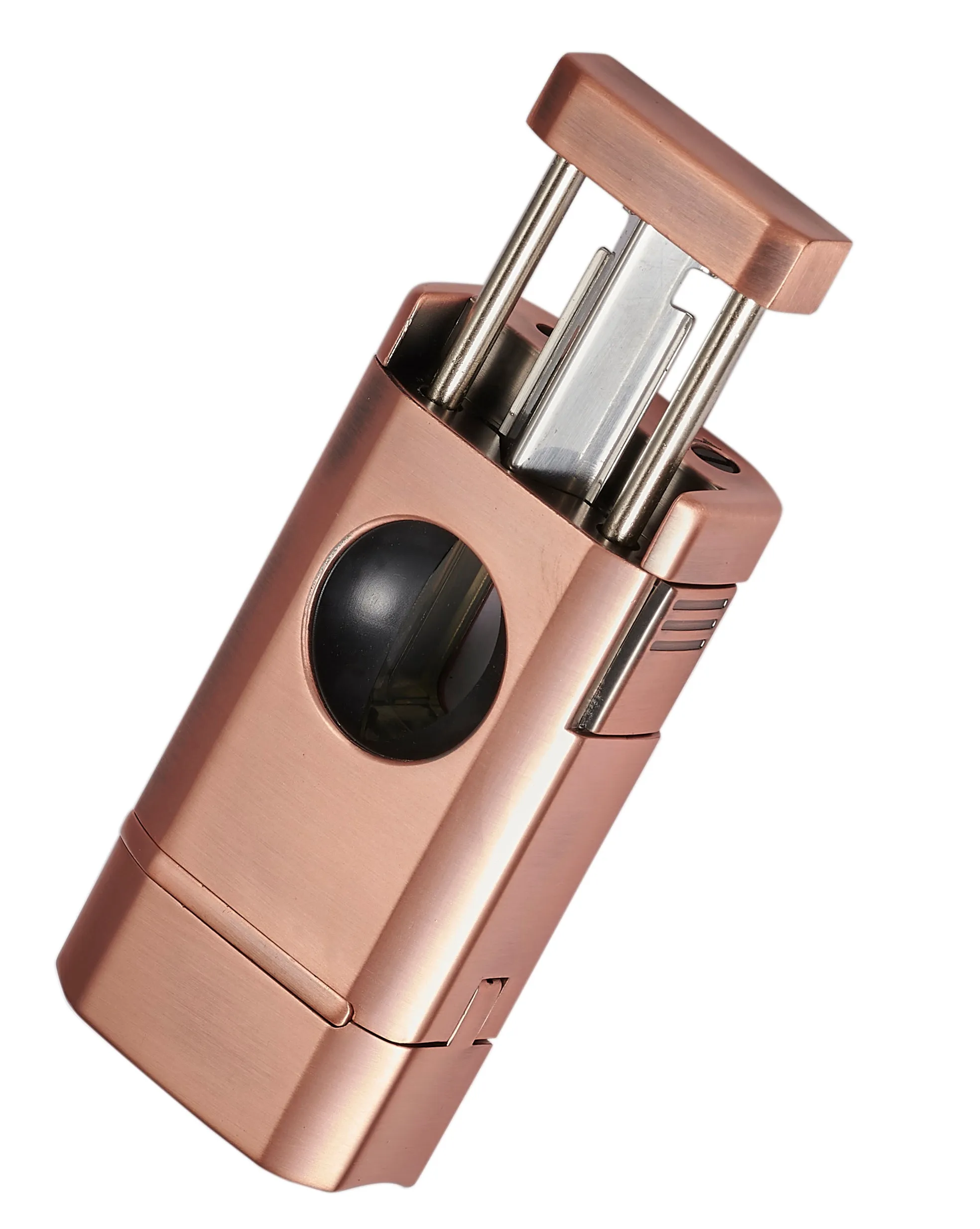 Visol Diablo Triple Torch Flame Lighter w/ Spring V Cutter - Bronze