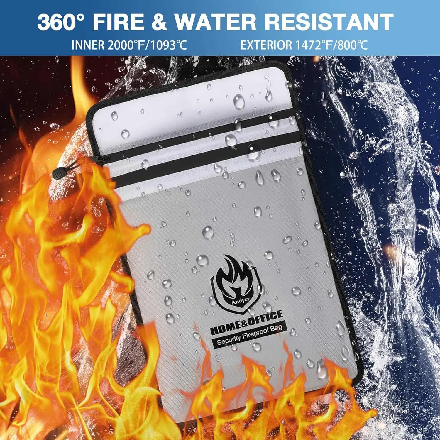 Wateproof Bag Fire Safe Document Holder