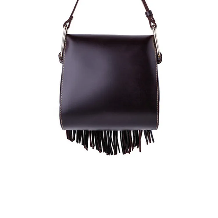 Womens Leather Fringe Crossbody Bag Western Purses Cross Shoulder Bag for Women