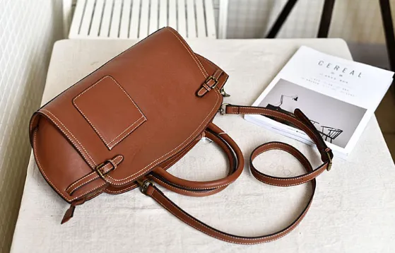 YAAGLE Women Real Leather Hobo Top-handle Bag YG90115